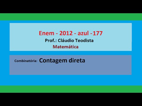Combinatória - Enem - 2012 - azul - 177
