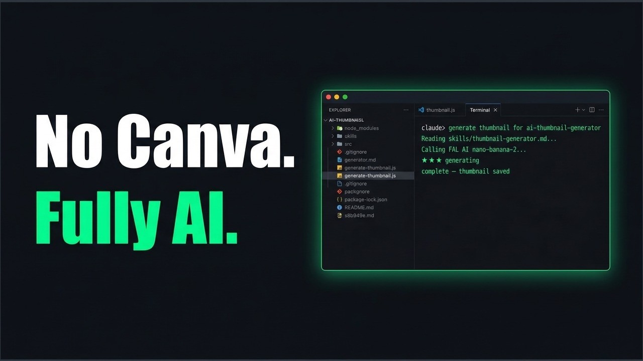 I Replaced Canva With a Claude Code Thumbnail Agent