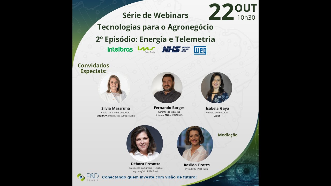Série de Webinars Tecnologias para o Agronegócio – 2º Episódio: Energia e Telemetria