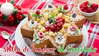 Stella di Pandoro con Crema al Cioccolato - Ricetta Facile Dolci di Natale - 55Winston55
