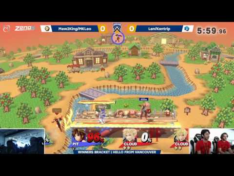 Kantrip & Len (Blue) vs Mew2King & MKLeo (Red) | Smash 4 WQF | BoBC2