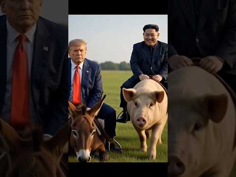 Trump on the Prairie, Who Will Win? #Funny #Trump #Putin #KimJongUn #Modi | AI Art"