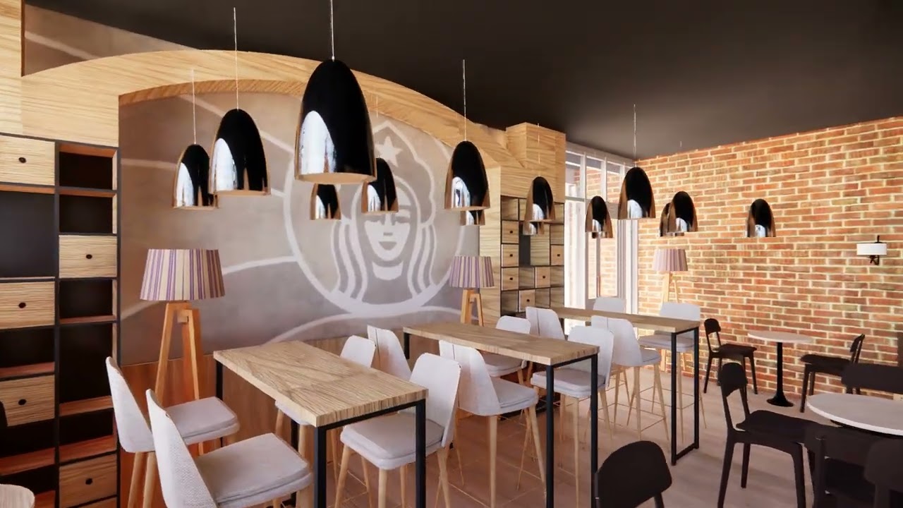 From Starbucks to StarsCoffee. Preliminary rendering project