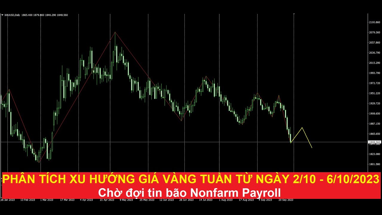 Video phân tích xu hướng giá vàng tuần từ ngày 2/10 - 6/10/2023