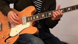 Video thumbnail for Hotone KOMP compressor pedal quick demo by psychocandymars