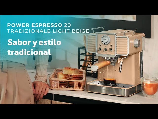 Cafeteira Espresso Cecotec Power Espresso 20 Tradizionale 1,5 L 20 bares vaporizador Light Beige video