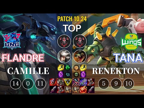 LNG Flandre Camille vs JAG TaNa Renekton Top - KR Patch 10.24