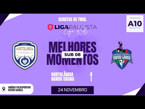 HORTOLÂNDIA 4 x 1 NANDO GRANA - LIGA PAULISTA DE FUT - QUARTAS DE FINAL - SUB 08 | MELHORES MOMENTOS