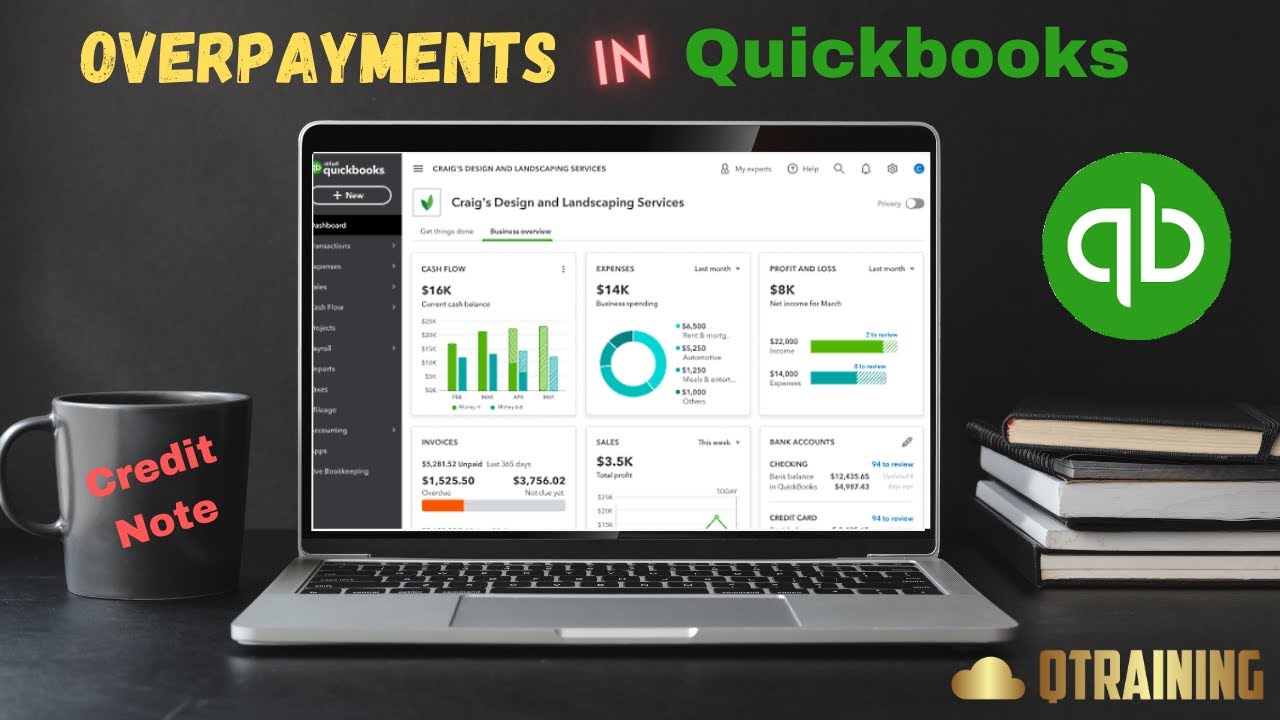 Process a Customer Overpayment in Quickbooks