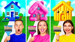 One Colored House Challenge | Funny Challenges by BaRaDa