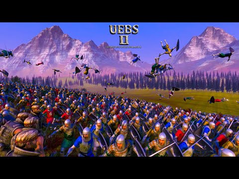 20000 Footmans VS 20000 Chunk Norriss . Ultimate Epic Battle Simulator UEBS 2