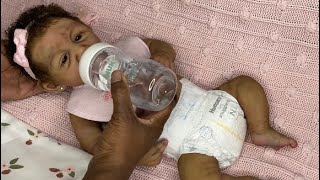 Drink & Wet feeding Silicone Baby ~ Dwayne Awake by Claire Taylor Dolls