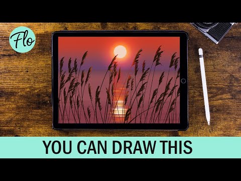 You Can Draw This SUNSET in PROCREATE