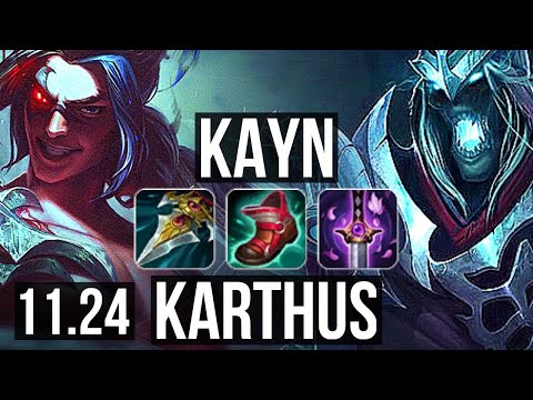 KAYN vs KARTHUS (JNG) (DEFEAT) | 2.1M mastery, 6 solo kills, 400+ games | BR Diamond | 11.24