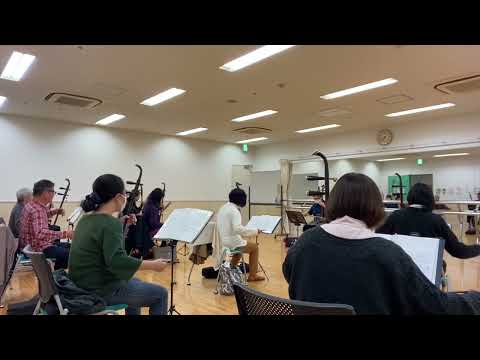 Olhe para as estrelas à noite. Esta é uma cena da lição de erhu de Choi Kanyeong ♪ Nagoya Kanayama Gakuin Narumi Classroom