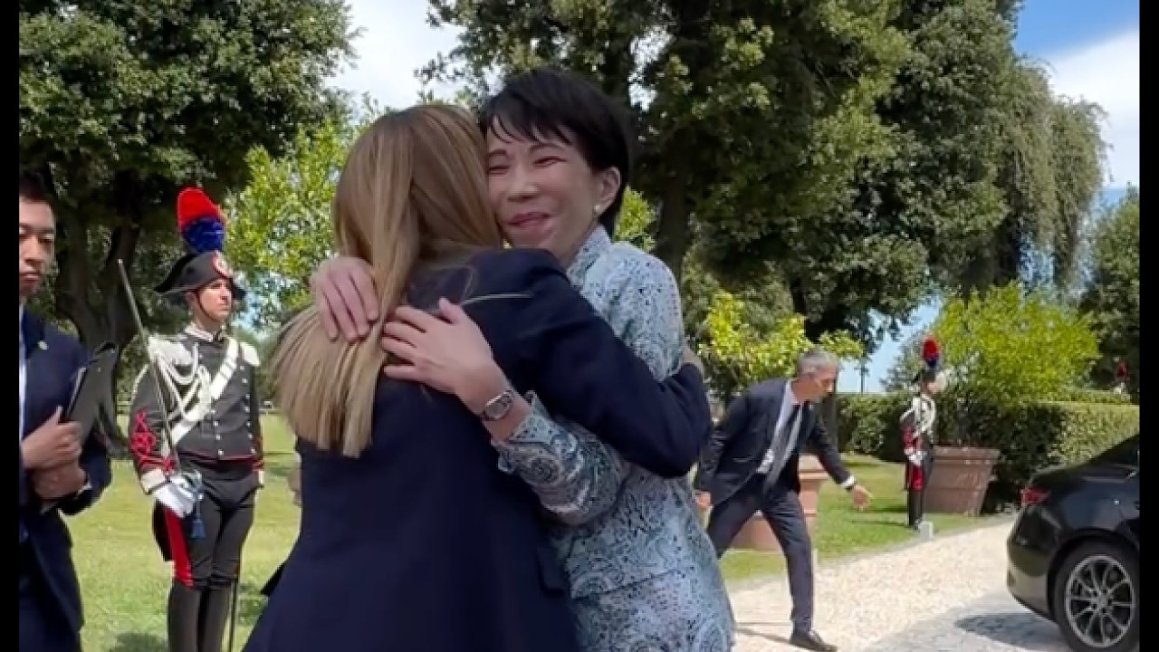 GIORGIA MELONI RICEVE LA PREMIER GIAPPONESE SANAE TAKAICHI A VILLA DORIA PAMPHILJ