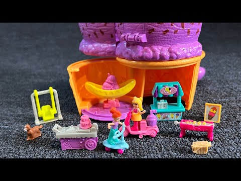 , title : '5  Minutes Satisfying with Unboxing Polly Pocket Collection | Pink Ice Cream House | ASMR no talking'