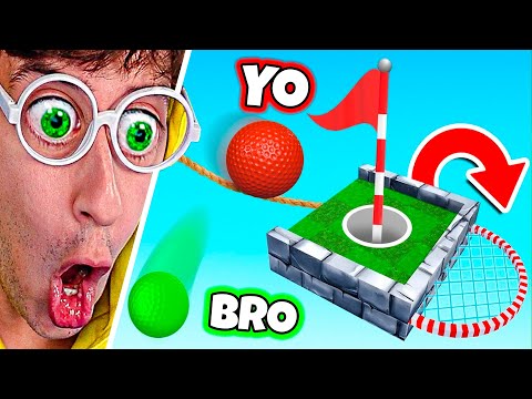 HOYO TROLL vs BROTHER 😂⛳! (Hidden Secrets) - GOLF IT #5 TEKENDO