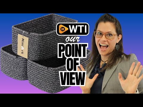 Shelf Storage Baskets for Organizing | Closet Organizer Bins | Small Toy Basket | Woven Rope Baskets | Cube Decorative Box | Shallow Basket | 11.5x7.5x4.7” | 3 Packs Dark Gray - WTI product video review