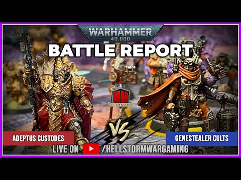 LIVE: Adeptus Custodes vs Genestealer Cults NEW CODEX REMATCH  | Warhammer 40,000 Battle Report
