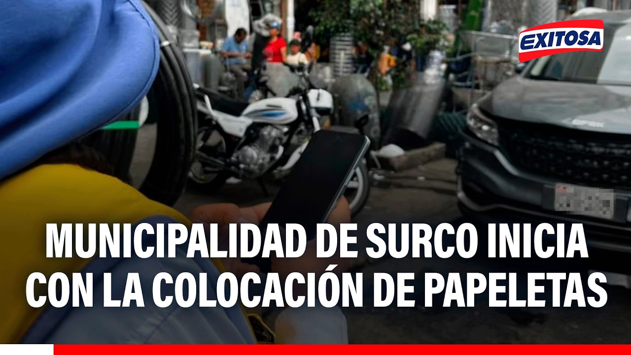 🔴🔵 Municipalidad de Surco inicia colocación de papeletas a vehículos mal estacionados