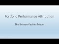Portfolio Performance Attribution The Brinson Fachler Model