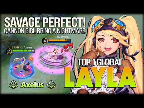 SAVAGE!! Out of Control Critical Damage. ♧ Axelus ♧ Top 1 Global Layla - Mobile Legends