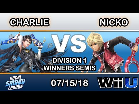 SCSL - Charlie (Bayonetta) Vs. FAD | Nicko (Shulk) Winners Semis - Smash 4