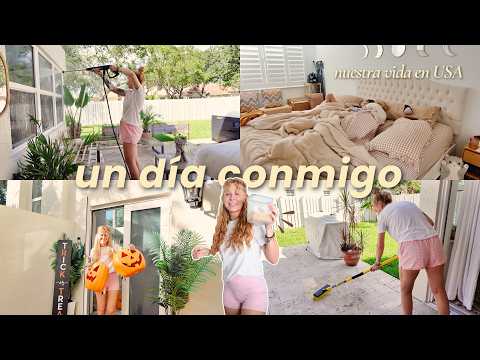 🇺🇸 Limpieza satisfactoria 🫧 decorando la casa de HALLOWEEN 🎃 y receta palomitas dulces | VLOG