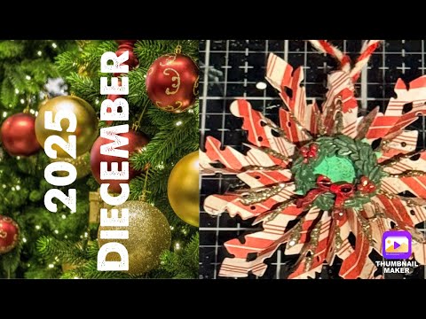 Craftmas D8: Diecember Die Cutting Celebration: Distress Glitter, Idea-ology Backgrounds & Adornment