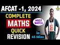 AFCAT 1 2024 Complete Maths Quick Revision In 45 Minutes AFCAT Exam Education Circuit
