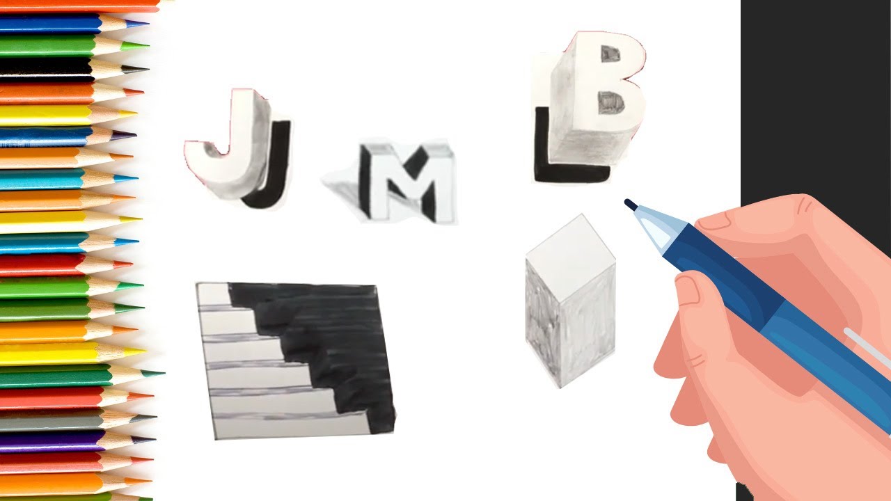 3D Trick drawings for Kids easy step by step