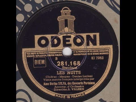 Berthe Sylva  "  les nuits  "  1937