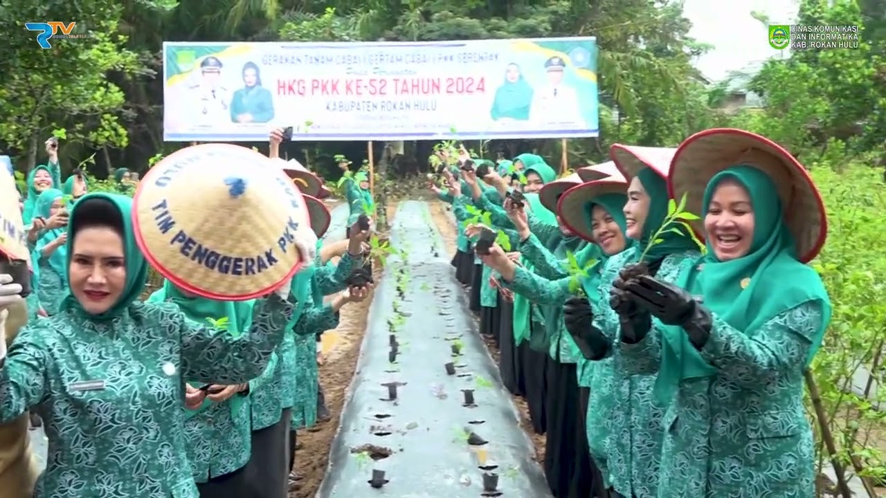 Ketua TP PKK Rokan Hulu ikuti Gertam Cabai serentak dalam rangka HKG PKK ke 52