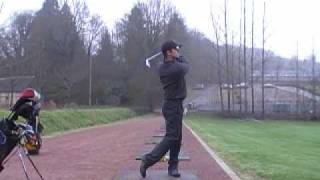 preview picture of video 'Phil Rowe golf swing 3 Iron Face On 18.01.10'