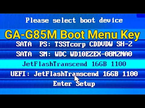 How to setting boot menu key GA-G85M and windows installation process #Tech Valley JH