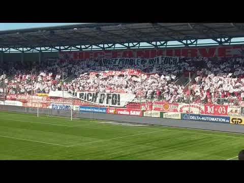 HFC Chemie vs. SpVgg Unterhaching - 19.08.2017 - Choreo Fankurve - F*** Dich DFB