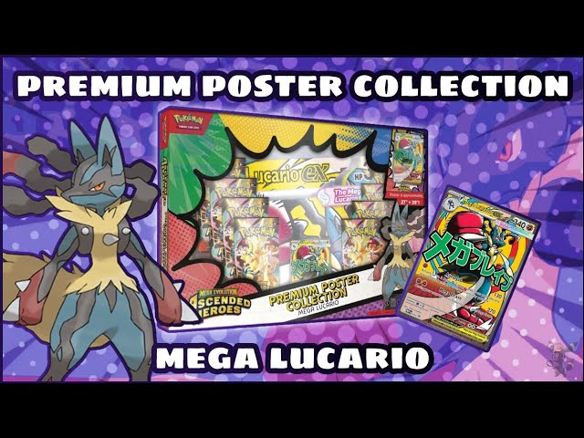 Vídeo relacionado con Pokémon: Colección con Figura Mega-Lucario ex de JCC Pokémon (1 Carta holográfica de promoción grabada en Relieve, 1 Carta de promoción de Gran tamaño, 5 Sobres de Mejora y 1 Figura de Mega-Lucario)