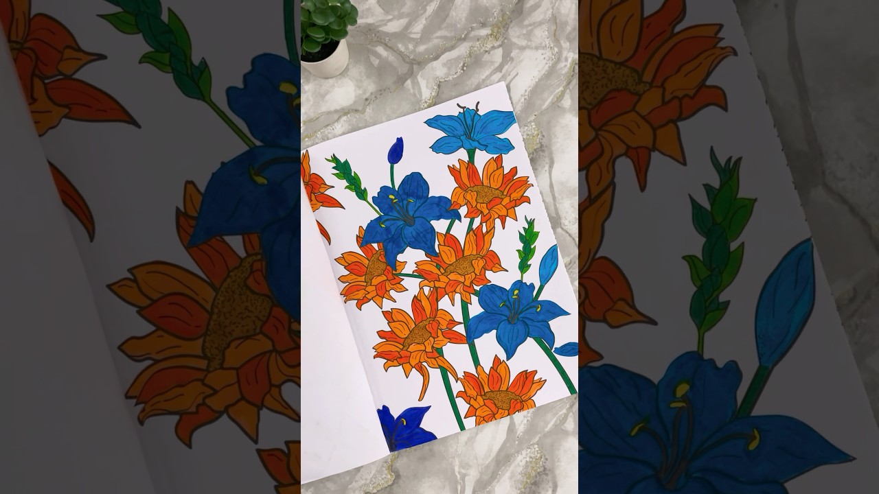 Nature Colouring Page 🌼🌿 #relaxingcoloring #colouringbook #coloringbook #coloring