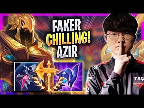 FAKER CHILLING WITH AZIR! - T1 Faker Plays Azir MID vs Leblanc! | Season 2023