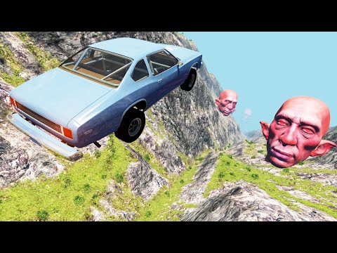Crazy Jumps Into The Abyss With a Giant Goblin - BeamNG Drive | Foolish Driver