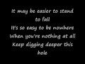 The Briggs - Harder to stand lyrics