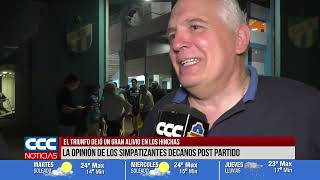 EL TRIUNFO DEJÓ UN GRAN ALIVIO EN LOS HINCHAS