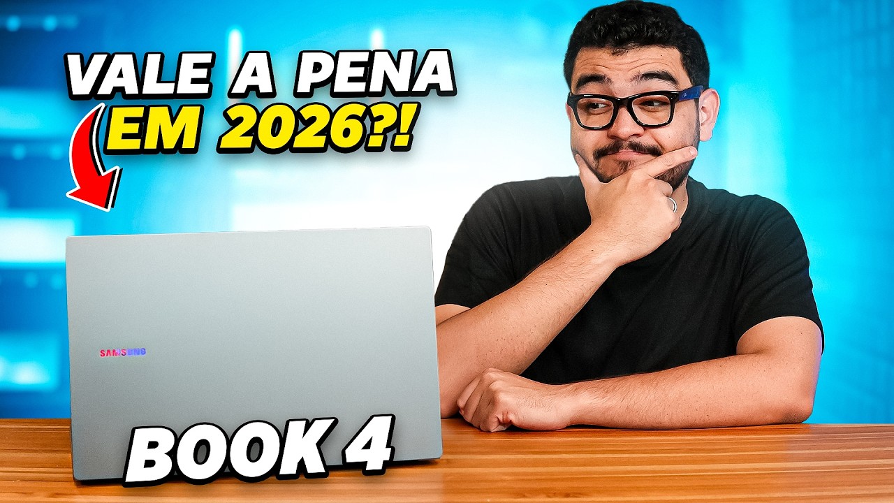 Miniatura da avaliação em vídeo de Notebook Samsung Galaxy Book4 i5-1335U 256GB SSD 15.6''