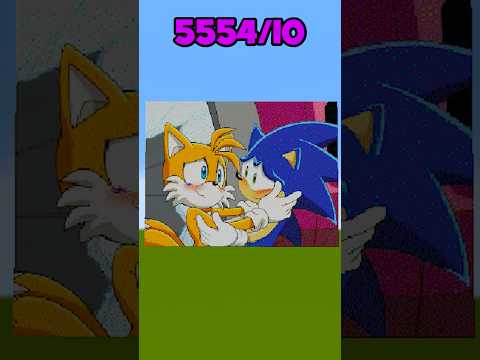 Sonic x Tails x Amy Rose ARTS in MINECRAFT! 😏😁😍 #shorts