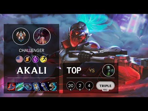 Akali Top vs Urgot - NA Challenger Patch 10.16