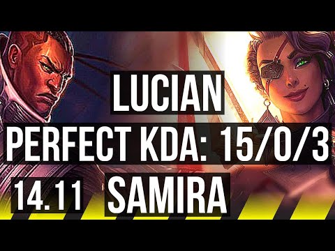 LUCIAN & Alistar vs SAMIRA & Nautilus (ADC) | 15/0/3, Legendary | KR Master | 14.11