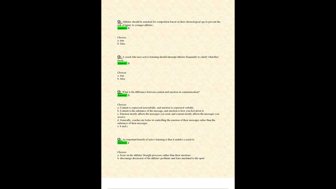 COACHING PRINCIPLES TEST 2023 2024 QUESTIONS AND VERIFIED ANSWERS 100 CORRECT