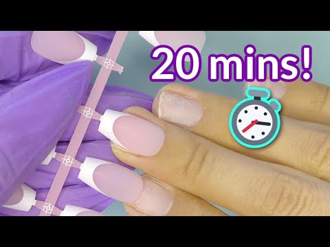 French Nails In 20 MINUTES 😲 French Soft Gel Tips By BTArtbox