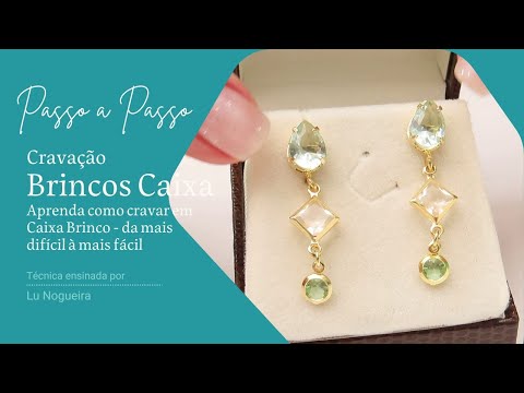 Tira dúvidas com a Lu: Cravação Passo a Passo Brincos Caixa - Pedra Mística